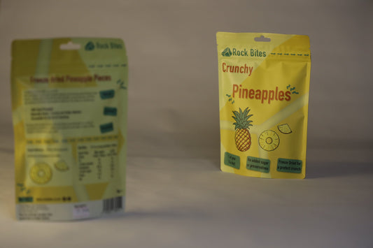 freeze dried pineapples in packaging