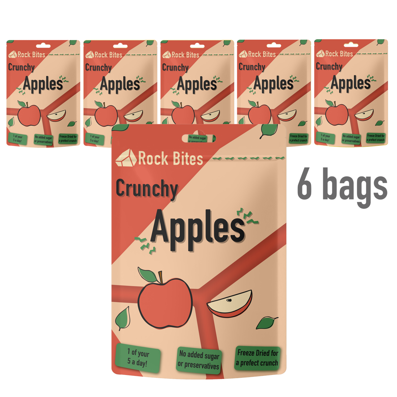 Freeze Dried Fruits - Healthy Crunchy Fruit with No Additives (6 BAGS)