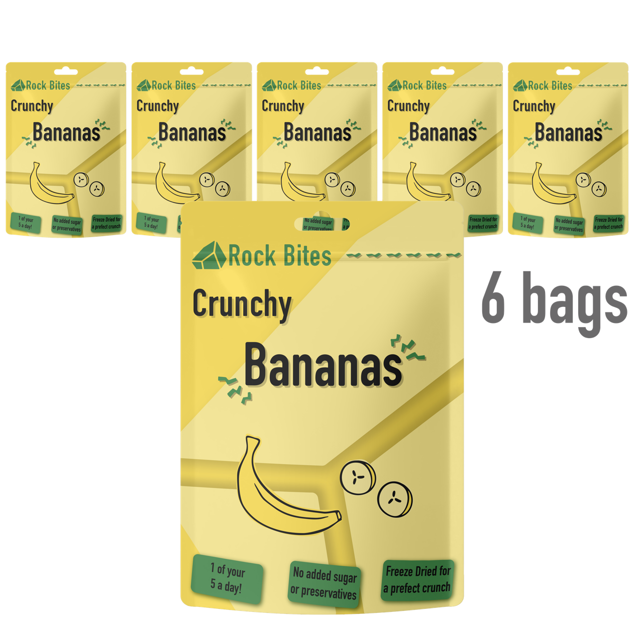 Freeze Dried Fruits - Healthy Crunchy Fruit with No Additives (6 BAGS)