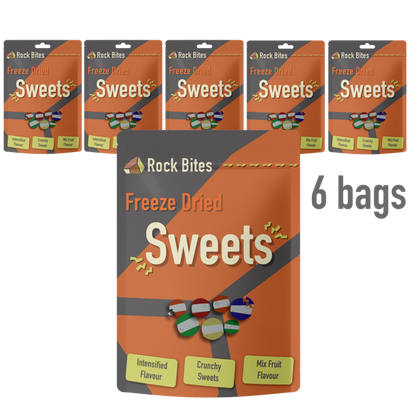 Freeze Dried Sweets - Crunchy Rainbow Sweets (6 BAGS)