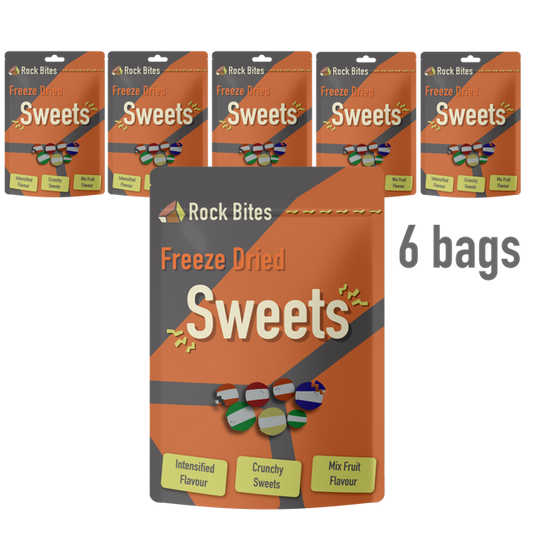 Freeze Dried Sweets - Crunchy Rainbow Sweets (6 BAGS)