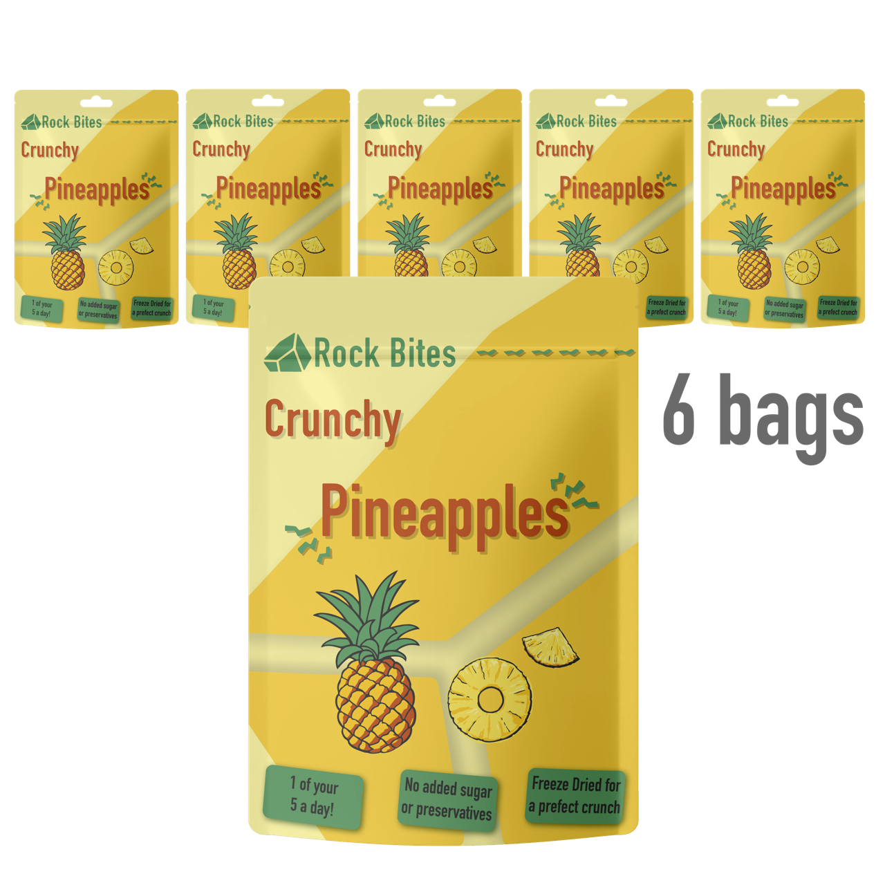Freeze Dried Fruits - Healthy Crunchy Fruit with No Additives (6 BAGS)