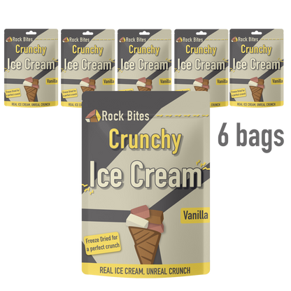 Freeze Dried Ice Cream - Crunchy Ice Cream that doesn't melt (6 BAGS)