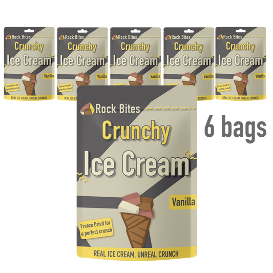 Freeze Dried Ice Cream - Crunchy Ice Cream that doesn't melt (6 BAGS)