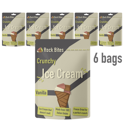 Freeze Dried Ice Cream - Crunchy Ice Cream that doesn't melt (6 BAGS)