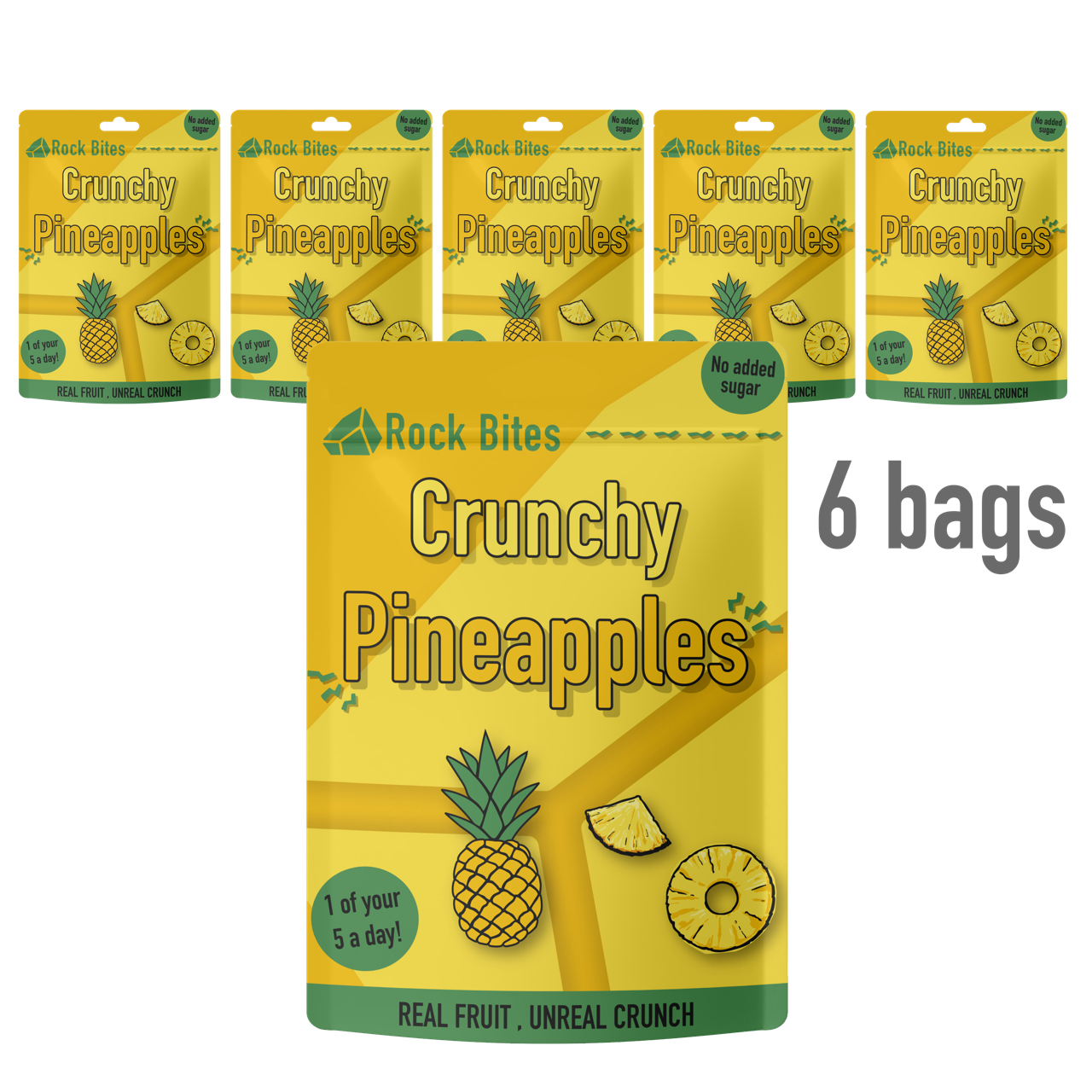 Freeze Dried Fruits - Healthy Crunchy Fruit with No Additives (6 BAGS)