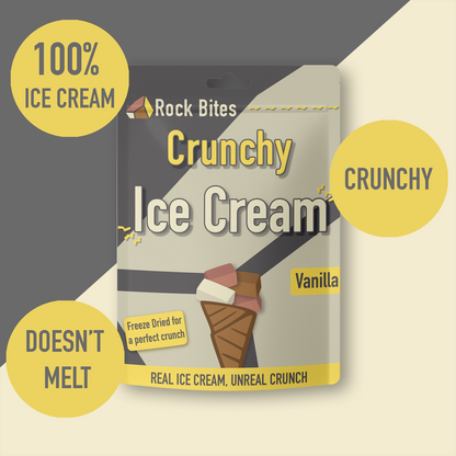 Rock Bites Freeze Dried Ice Cream - Crunchy Ice Cream that doesn't melt