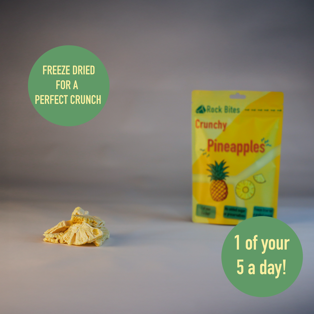 Rock Bites - Freeze Dried Fruit 3 Bag Combo - Pineapple , Banana , Apple