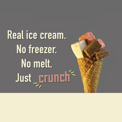 Freeze Dried Ice Cream - Crunchy Ice Cream that doesn't melt (6 BAGS)