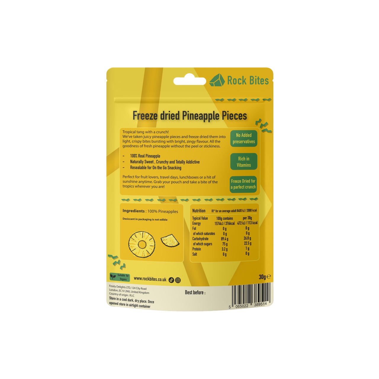 Freeze Dried Fruits - Healthy Crunchy Fruit with No Additives (6 BAGS)