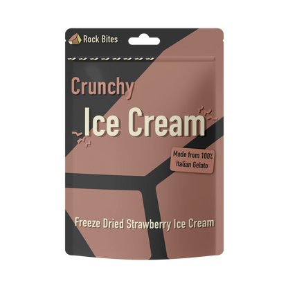 Rock Bites - Freeze Dried Ice Cream 3 Pouch Combo - 1 Vanilla , 1 Chocolate, 1 Strawberry