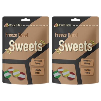 Rock Bites Freeze Dried Sweets - Mixed Fruit Flavour - Intensified Flavour and Satisfyingly Crunchy