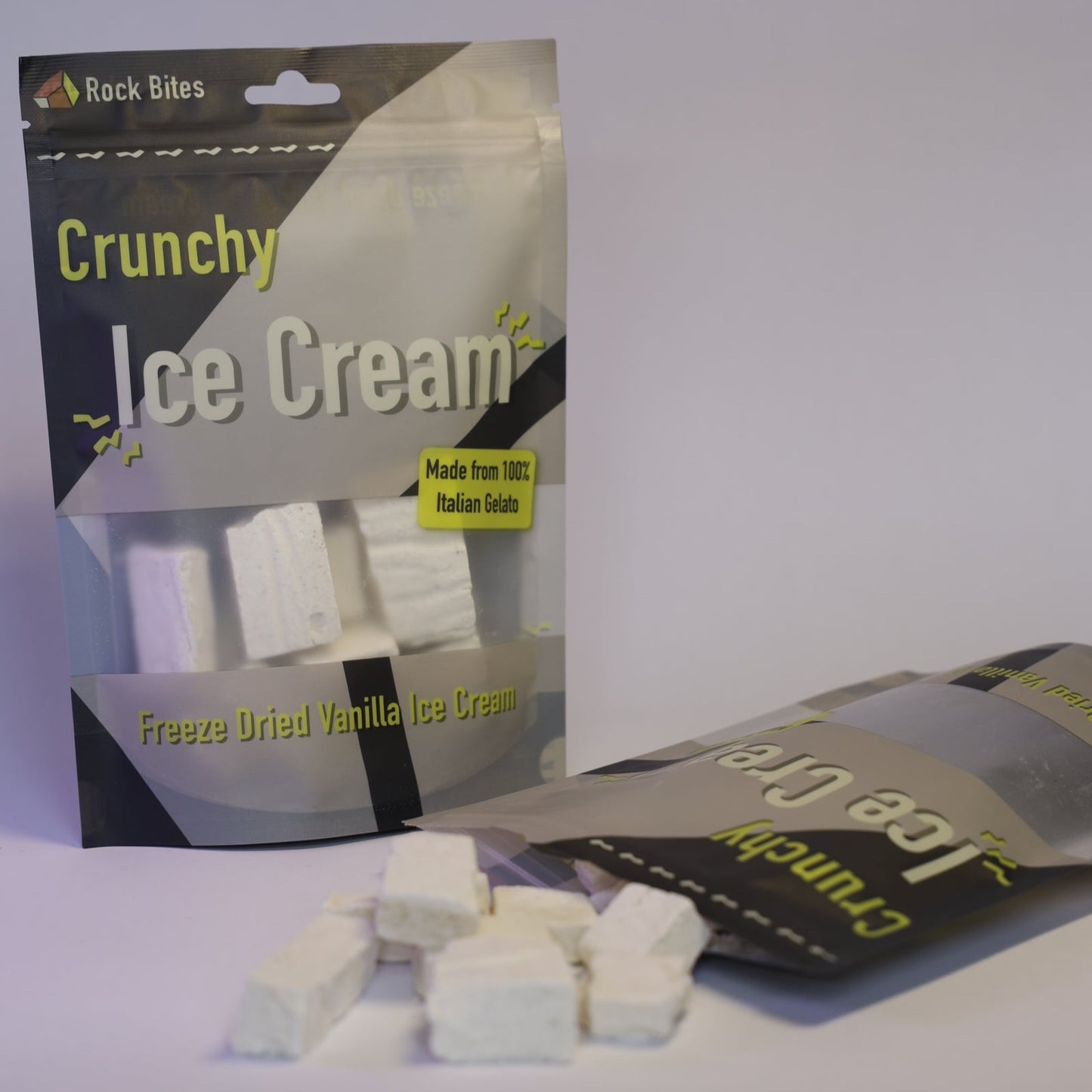 Rock Bites Freeze Dried Ice Cream - Crunchy Ice Cream that doesn't melt - 30g pouch