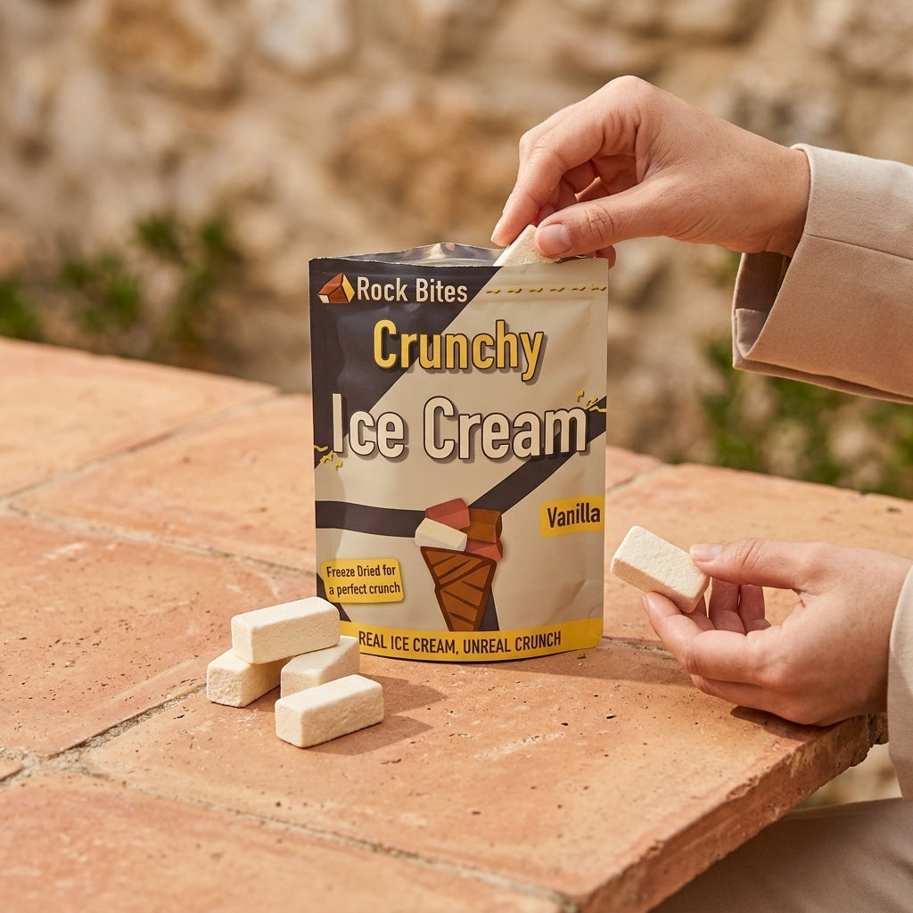 Rock Bites Freeze Dried Ice Cream - Crunchy Ice Cream that doesn't melt