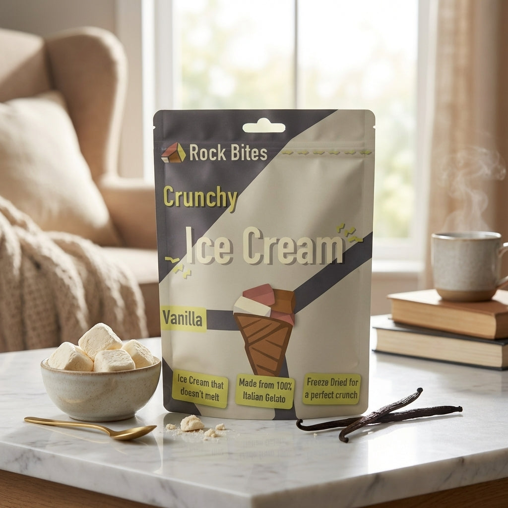Rock Bites Freeze Dried Ultimate Crunch Box - Ice Cream, Fruit, Sweets (12 BAGS)