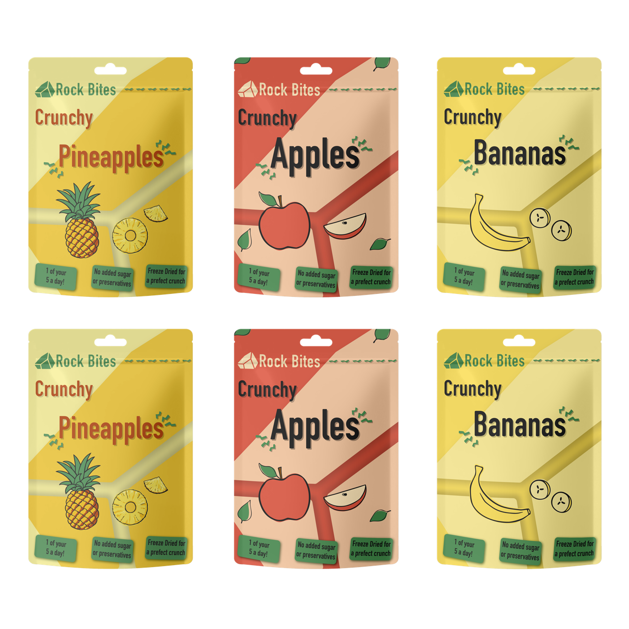 Freeze Dried Fruits - Healthy Crunchy Fruit with No Additives (6 BAGS)