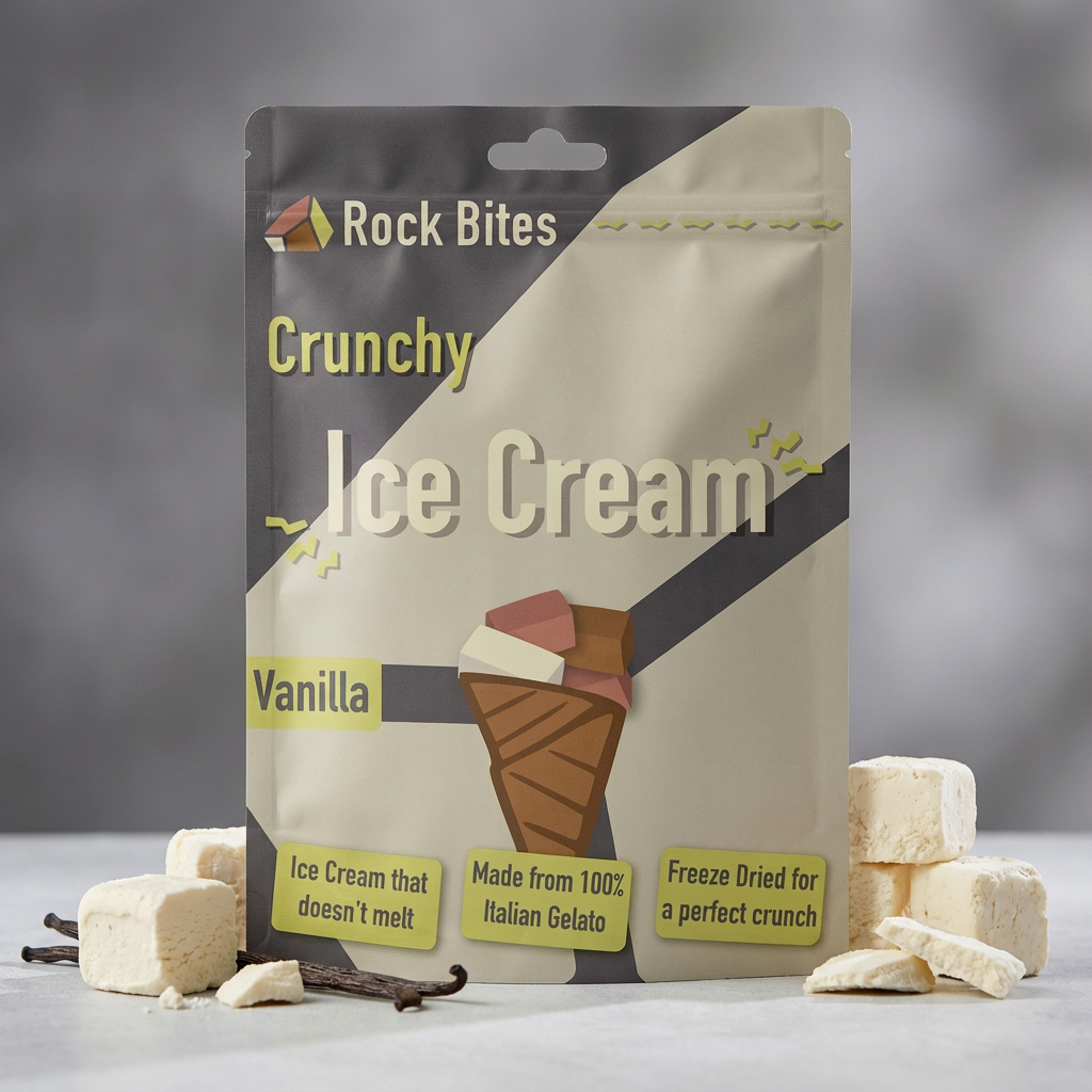 Rock Bites Freeze Dried Ice Cream - Crunchy Ice Cream that doesn't melt